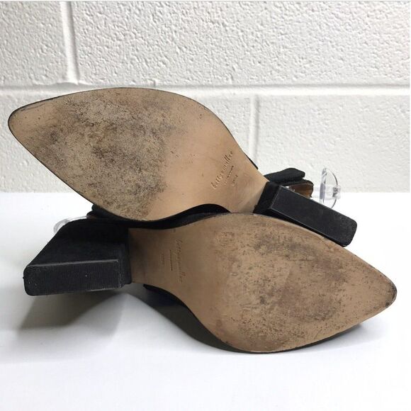 Bettye Muller Womens Black Suede Leather Slingback 4” Heels Size 9.5M - Picture 9 of 12